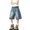Shorts Vaqueros Estilo Jin Jing para Mujer, Nuevos de Verano, Sueltos, Casuales, Versátiles, de Pierna Ancha, Pantalones de Cinco Puntos