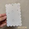 8X12 Borda Ondulada 5-6mm Furo Pequena Corrente Pingente Cartão de Suporte Material DIY Embalagem Cartão de Exibição Cartão de Papel