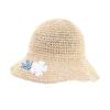 Sombrero de paja para mujer, verano 2023, nuevo estilo japonés, estilo fresco, plegable, tejido, con flores, sombrero de pescador.