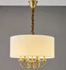 Luminária Pendente Dupla Face Estilo Americano em Cobre Puro para Hall de Entrada, Corredor, Quarto, Escritório, Varanda, Anti-ferrugem, Lustre Criativo de Cobre