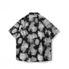 Comercio Exterior Transfronterizo Nuevas Camisas de Manga Corta para Hombre Estilo Japonés Fresco Pequeño Seda de Hielo Caída Suelta Casual Camisas Tops para Hombre