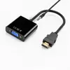 Conversor HDMI para VGA hdmi para vga com áudio com cabo adaptador de fonte de alimentação suporte linha HD 1080p