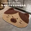 Alfombra de suelo tejida estilo caricatura, alfombra de suelo absorbente de tierra de diatomeas, alfombrilla antideslizante para entrada de baño, secado rápido y fácil de mantener