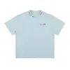 Camiseta de Manga Corta Bordada en Color de Contraste para Hombre, Nuevo Estilo de Verano, Corte Holgado Japonés, Camiseta Texturizada Casual de Moda