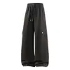 Roupas Masculinas ACU Calças casuais patch work da moda para homens e mulheres, corte solto, versátil, perna larga, estilo workwear, calças de moletom esportivas de perna reta para homens