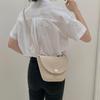 Estilo coreano Crossbody saco tecido de algodão novo destaque imitação Pearl Flip saco de palha saco tecido de férias saco de praia saco das mulheres
