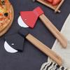 Mango de Madera Acero Inoxidable Hacha Cuchillo Tipo Rueda para Pizza Cuchillo para Hornear Utensilio de Cocina Gadget Rueda Sencilla Cortador de PIZZA