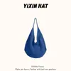 Bolso de Hombro de Punto Color Sólido Estilo Coreano Ins, Bolso de Mano Hueco, Bolso Tote de Gran Capacidad, Bolso Cruzado para Mujer