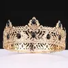 Festa de Coroação Europeia e Americana Transfronteiriça Coroa Barroca Redonda Coroa de Noiva Liga de Liga Estilo Palácio Retrô Tiara