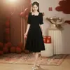 Vestido Blanco de Compromiso Estilo Francés para la Novia, Adecuado para el Registro Civil, un Vestido Blanco Pequeño que se Puede Usar Casual, Vestido Elegante para Mujeres Bajitas