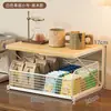 Estante de almacenamiento simple retro para escritorio del hogar, portavasos para mesa de comedor, organizador de tazas para snacks para sala de estar, estante multicapa para escritorio de oficina