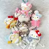 Llavero de Peluche Auténtico Popular de Dibujos Animados Hello Kitty con Gato Kt Montando un Caballo Blanco