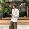 Camiseta Masculina de Outono Texturizada de Alta Qualidade com Manga Longa, Corte Slim, Camada Base Versátil, Roupa Estilo Old Money Coreano