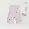 Fábrica de Origem Roupas para Recém-Nascidos Roupas com Absorção de Umidade para Ar Condicionado Macacão de Bebê Estilo Pipa Macacão de Algodão Puro Sem Mangas para Engatinhar