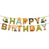 Decoración de fiesta de cumpleaños infantil transfronteriza bandera de excavadora remolino camión de ingeniería señal para insertar en pastel montacargas personalización al por mayor