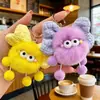 Muñeco Elfo Bola de Carbón Lazo Lindo Colgante para Mochila Escolar Muñeco de Peluche Colgante para Llavero de Coche Regalo para Mujer