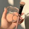 Pincel Chanfrado para Blush, Pincel Stippling, Creme para Blush Líquido, Pincel para Contorno e Base, Pincel de Maquiagem Cangzhou de Cerdas Macias, Ferramenta de Beleza