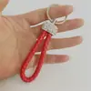 Nuevo llavero de cuerda de cuero trenzado de diamante, llavero para pareja, llavero creativo para coche, adornos para bolso, venta al por mayor