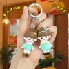 Chaveiro de Menina com Trança Fofa Pingente de Boneco Menino Menina Chaveiro Criativo de Desenho Animado para Casal Ornaments para Pendurar na Mochila Escolar