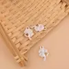Colgante de Flor de Loto Fuzi Chapado en Plata Colgante de Abalorios Hecho a Mano para DIY Material para Pulseras Pendientes Accesorios Colgante de Campana Adornos Colgantes