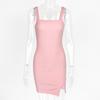 Verano 2025 Nuevo AliExpress Vestido Simple Delgado con Tirantes para Mujer Europeo y Americano Sexy Espalda Descubierta