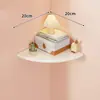 Prateleira de armazenamento de parede para itens diversos no quarto, estante triangular para livros de uso doméstico, prateleira de armazenamento de livros multifuncional sem furos