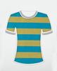 Processamento personalizado liso tecido listrado primavera e verão camiseta respirável confortável tecido listrado micro-elástico malha tecido