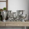 Plata Jarrón de Flores Clásico Maceta Retro Nostálgico Hierro Estilo Europeo Mesa de Boda Flor Adornos de Flores