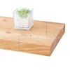 Prateleira de madeira maciça em camadas de madeira de olmo, prateleira flutuante de parede, rack de armazenamento e exposição para banheiro e sala de estar, prateleira decorativa simples