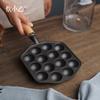 Máquina de bolinhos de polvo de ferro fundido, assadeira doméstica, frigideira antiaderente sem revestimento, molde para ovos de codorna, molde para ovos de camarão, molde para bolinhos de peixe