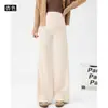 Pantalones de Maternidad de Lana Acetato para Primavera y Otoño 2026 Estilo Nuevo Pantalones de Maternidad con Soporte para el Vientre Pantalones de Pierna Ancha Pantalones de Pierna Recta Pantalones Largos