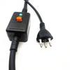 Enchufe de Protección Antifugas Tipo Brasileño Dividido 10A 16A Suministros de Fabricante de Secador de Pelo Cable de Alimentación con Protección contra Fugas