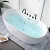 Banheira doméstica de acrílico para espaços pequenos, banheira de hotel e homestay, autoportante, móvel, banheira de uma peça sem costura com chaise longue