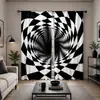 Cortinas geométricas personalizadas transfronterizas de Amazon con impresión digital para decoración de sala de estar y dormitorio, cortinas terminadas, TEMU dropshipping