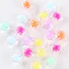 Cuentas transparentes con cuentas de colores en el interior, color mixto, cabeza de conejo, flor de rosa, acrílico, cuentas sueltas, cuentas medianas, accesorios para manualidades, abalorios para pulseras