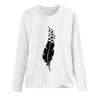 Sudadera Holgada Estampada de Primavera 2023 Cuello Redondo Manga Larga de Algodón Base Fresca Dulce Manga Larga Negra