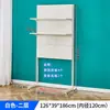 Estante de panel perforado de metal, modificado en un estante de escritorio para niña, estante de almacenamiento de pie, escritorio de computadora, estante de exhibición multicapa