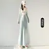 Saia Bodycon para Mulheres, Novo Estilo Primavera e Verão, Saia Midi Brilhante de Seda, Caimento em Cetim de Acetato, Saia Sirene Slim Fit
