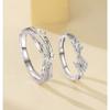 Anillo de Pareja S999 Plata Pura con Ramas Lujo Accesible Anillo de Plata de Ley de Gama Alta Par de Joyería de Plata Hombres y Mujeres Venta al por Mayor Personalizada