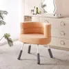 Silla de Maquillaje Estilo Girly Estética Silla con Respaldo de Lana de Cordero Sala de Estar Dormitorio Tocador Sofá Individual Taburete de Maquillaje