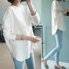 2026 Novos Tops que Cobrem a Barriga Tamanhos Grandes Femininos Camiseta Básica Verão Estilo Coreano para Mulheres Plus Size Estilo Coreano Preguiçoso Solto Camiseta de Manga Longa