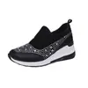 Zapatos de Cuña de Talla Grande para Mujer 2026 Primavera Nuevo Estilo Zapatos con Pedrería para Aumentar la Altura Zapatos de Tacón Alto sin Cordones Zapatos Deportivos Casuales para Mujer