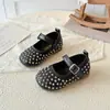 Zapatos de Princesa con Pedrería para Niñas 2026 Primavera y Otoño Nuevos Zapatos de Cristal para Niños Zapatos de Cuero Suave para Bebé para Actuación
