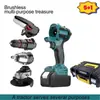 Nuevo Juego Combinado de Herramientas Multi-Uso Sin Escobillas Estilo DeWalt Makita Recargable con Batería de Litio de Comercio Exterior