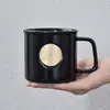 Caneca com selo de cobre Caneca de cerâmica coreana Caneca de café para casal Caneca para beber no escritório e em casa Caneca para chá da tarde Caneca de Leite