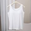 Camisola de Mujer con Almohadilla en el Pecho Ajustada para Usar Debajo o Exterior Sin Mangas Espalda Hermosa Top de Copa de Una Pieza Color Piel