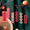 Decoración de Año Nuevo Bendición del Festival de Primavera Tarjeta de Deseos Planta de Interior Colgante en Maceta Árbol del Dinero Juego Colgante Venta al por Mayor