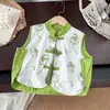 Roupas de Verão para Meninos e Meninas, Conjunto de Duas Peças Moderno Estilo Chinês Tang Suit Hanfu da Moda Celebridade da Internet