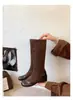Botas de Cano Alto com Zíper Lateral Elástico e Bico Redondo Femininas Emagrecedoras Botas Finas Slim Femininas Botas de Cano Alto Versáteis Salto Escondido Aparência Bonita Estilo Enorme