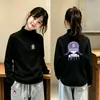 Camiseta Térmica de Fleece com Manga Longa para Meninas Infantil Primavera Outono Inverno Gola Alta Meia Camada de Base para Crianças Médias e Grandes Camiseta Estampada